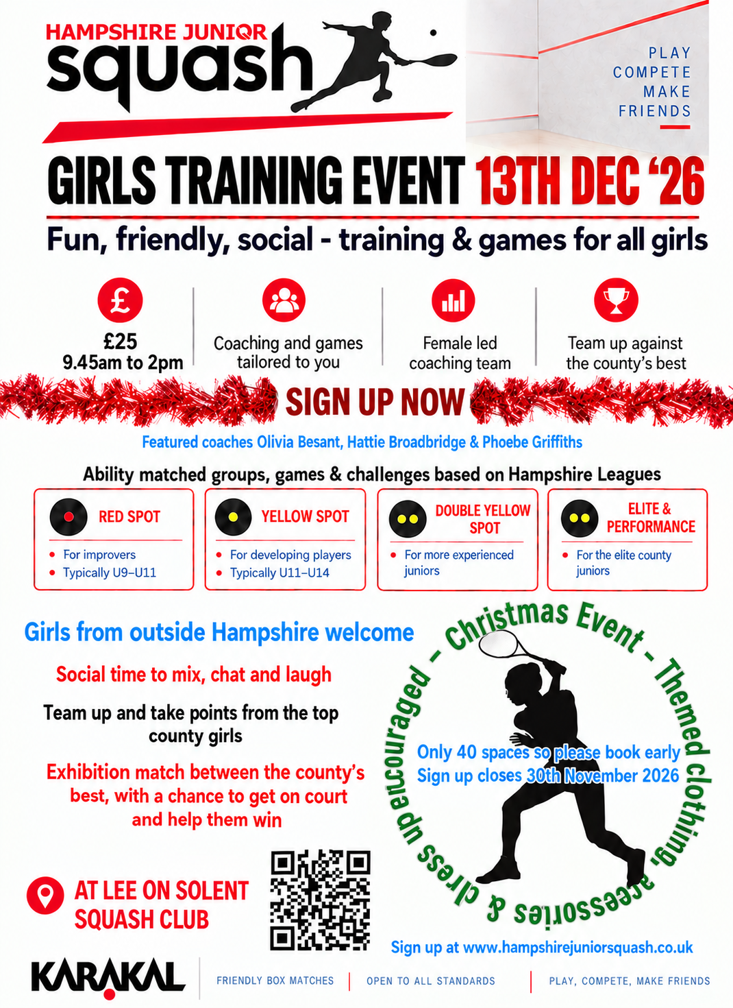 Girls Training Event poster