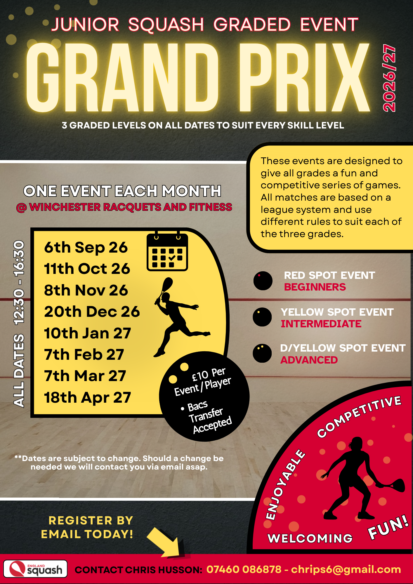 Winchester Junior Grand Prix 2026/27 poster
