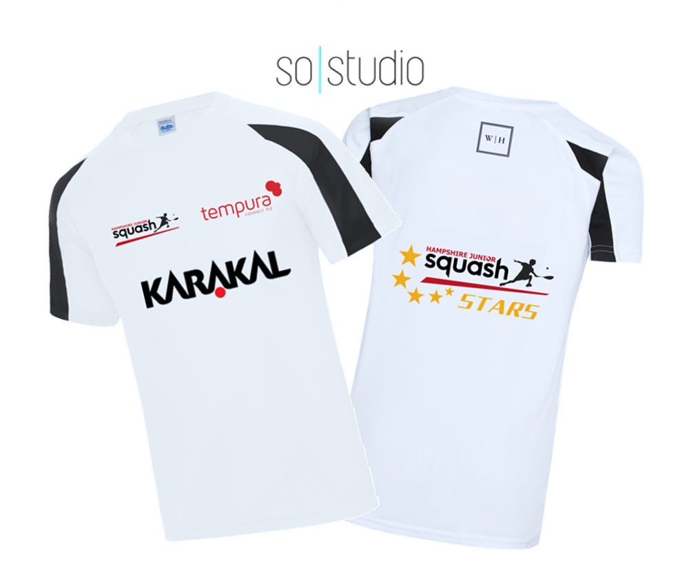 Squash Stars racket pack and county t-shirt